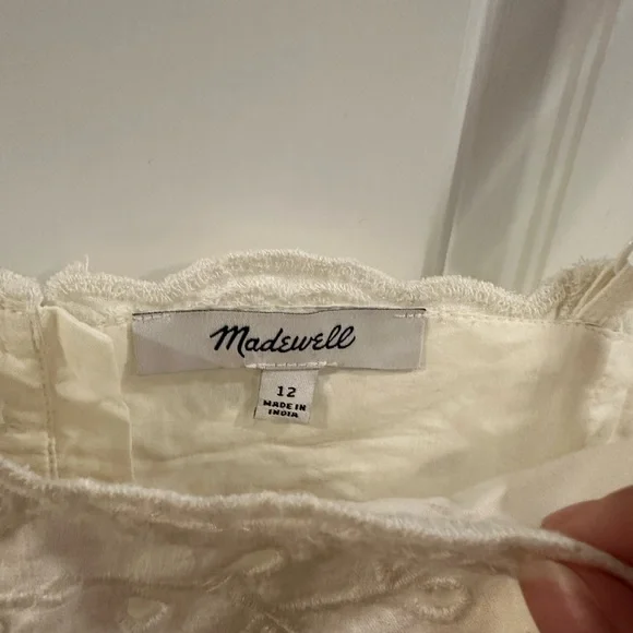 Madewell Eyelet Linen Blend Crop Tank Top - Picture 5 of 5